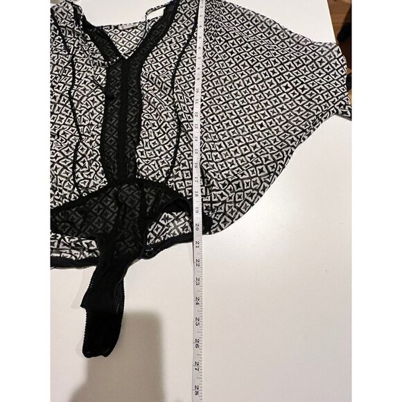 Free People Intimately Free Jolene Bodysuit Black And White Size Small - Picture 6 of 7